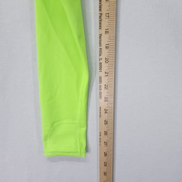 Athleta Cropped Top Size XS Eclipse Shrug Long Sleeve Neon Yellow Athletic Shirt - Picture 10 of 12